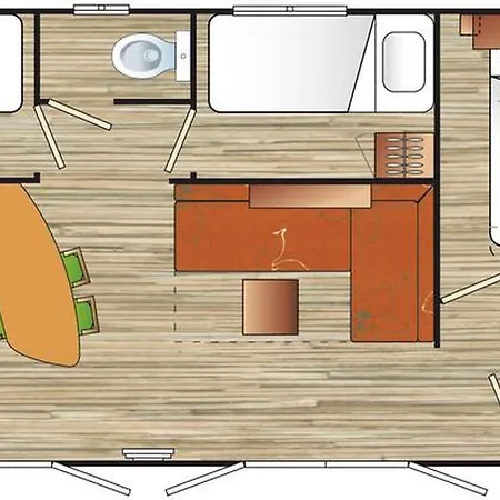 Mobil-home Avec Terrasse, 3 Chambres, 4 Personnes - Api-1-52-1131 Camping *